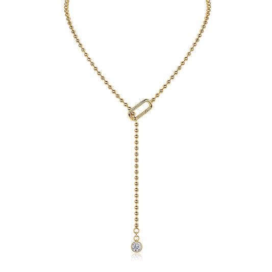 1Gem Tassels Luxury Fashion Diamond Pendant Necklace Set With Mosan Diamond Silver Ornaments Prohibit TikTok sales