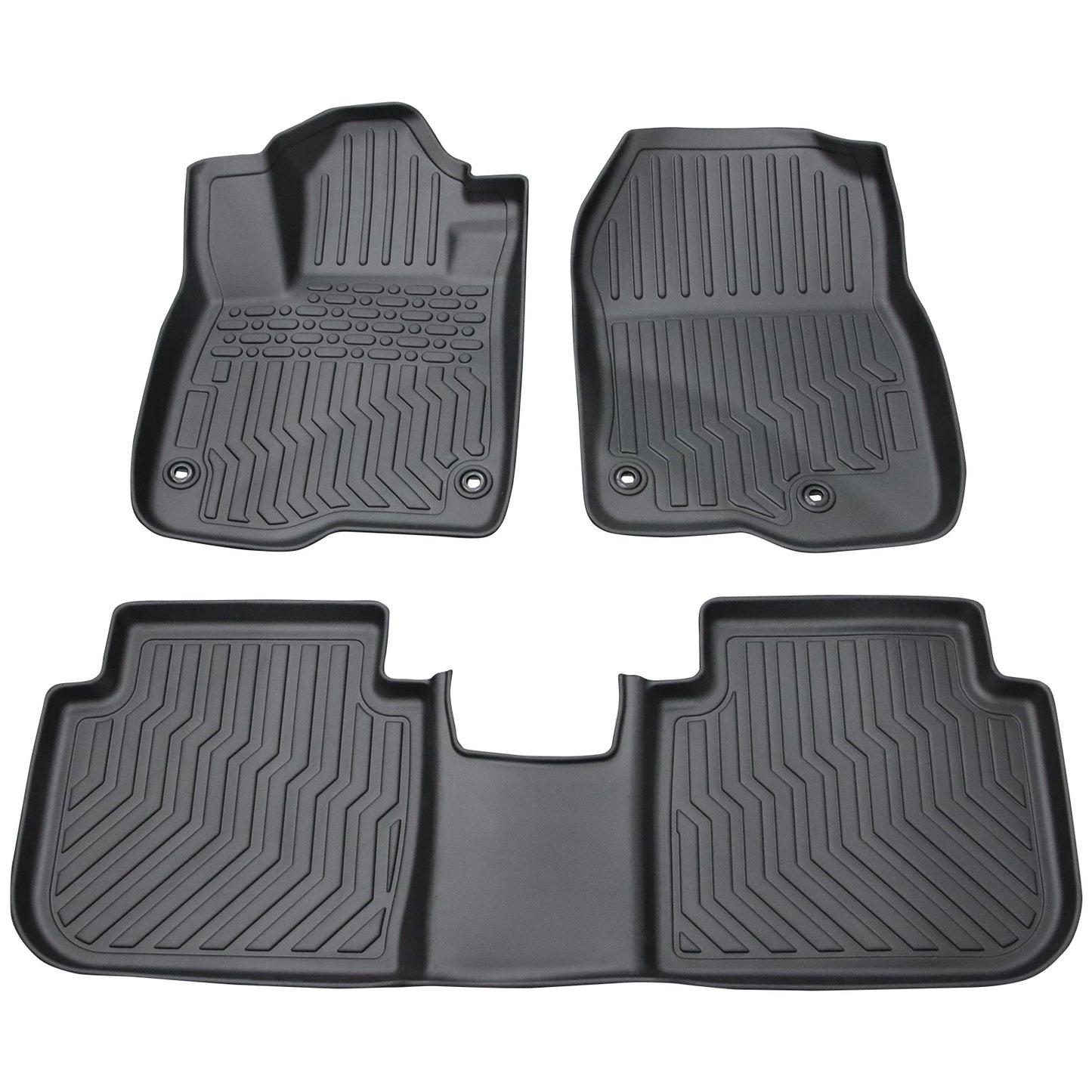 Car Floor Mats For 23-24 CRV Hybrid Black All-Weather TPE Rubber Car Mats