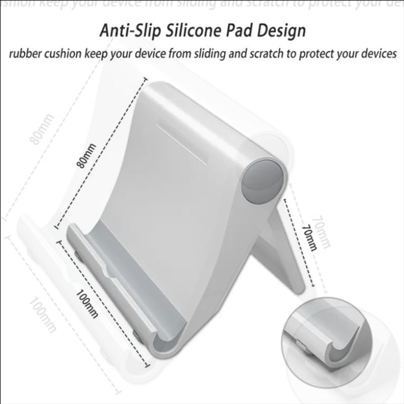 2-Pack Phone Stand For Desk - Universal Adjustable Holder For All Smartphones, Lightweight & Portable Desktop Stand With Non-Slip Base, Sturdy Durable Design For Office & Home Use