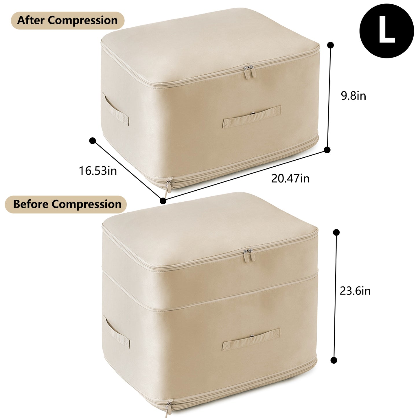 1Pc Foldable Storage Bag For Comforter Quilt Blanket Clothes Pillows Beddings With Dual Zippers