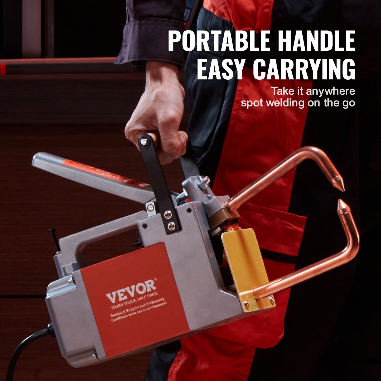 Portable Spot Welder, 1/8-inch Spot Welder Machine With 1.5KVA Input Capacity, Handheld Welding Tip Gun, Metal Sheet Spot Welding Machine For Steel Plates