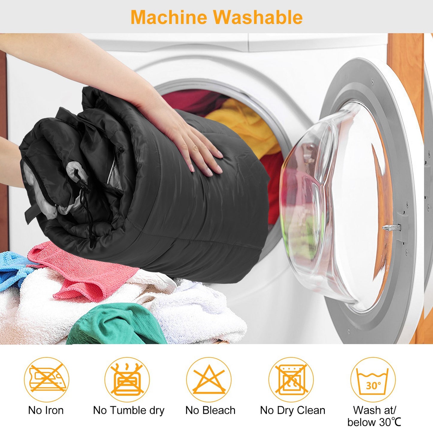 1Pc Mummy Sleeping Bag Camping Sleeping Bags For Adults Outdoor Soft Thick Water-Resistant Moisture-proof Sleep Bag Suitable For Spring Autumn Winter Seasons