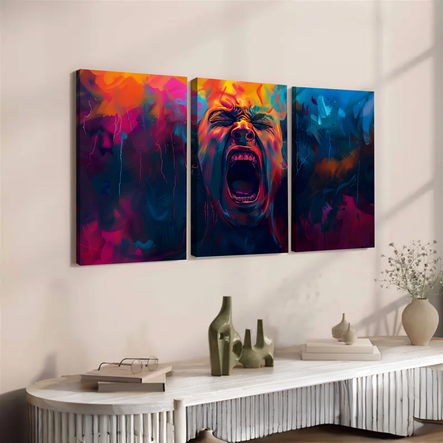 POD Customization - Modern Art Trilogy -Living Room Decoration