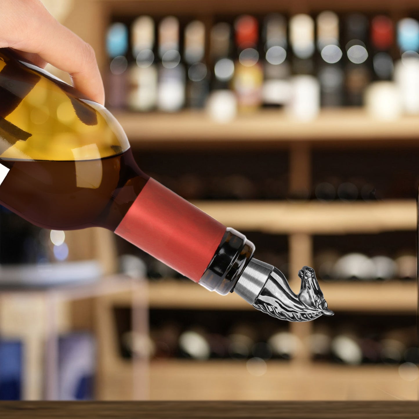 Luxury Horse Head Wine Bottle Stopper Animal-shaped Wine Stopper For Preserving Red Wine, A Kitchen Storage Gift, A Birthday Gift For Universal Wine Preservation Supplies.