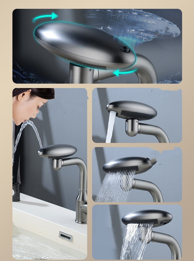 UFO Design Faucet Wash Basin Hot And Cold