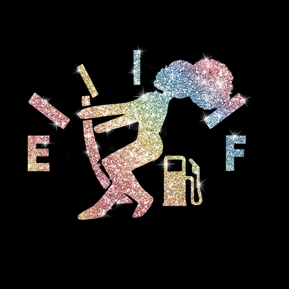 Cartoon Shiny African Woman Automobile Sticker