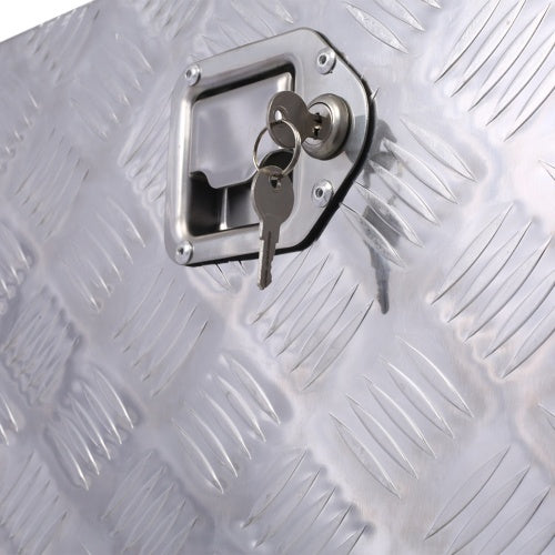 48inch Aluminum Tool Box,heavy Duty Truck Bed Tool Box,outdoor Trailer Pickup Storage Tool Box,RV Storage Organizer,underbody Box W Lock Keys,silver