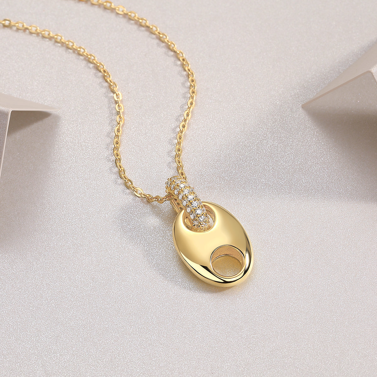 1Cloud Roll And Cloud Spread - A Fashionable And Trendy Diamond Pendant Necklace Set With Moissanite S925 Sterling Silver And Gold Plating Prohibit TikTok sales