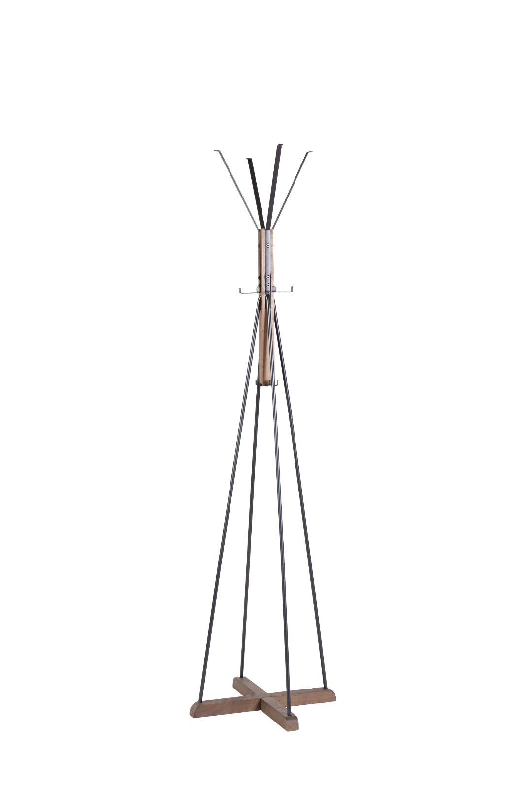 Reclaimed Wood   Metal Coat Rack With Hooks For Bedroom, Living Room