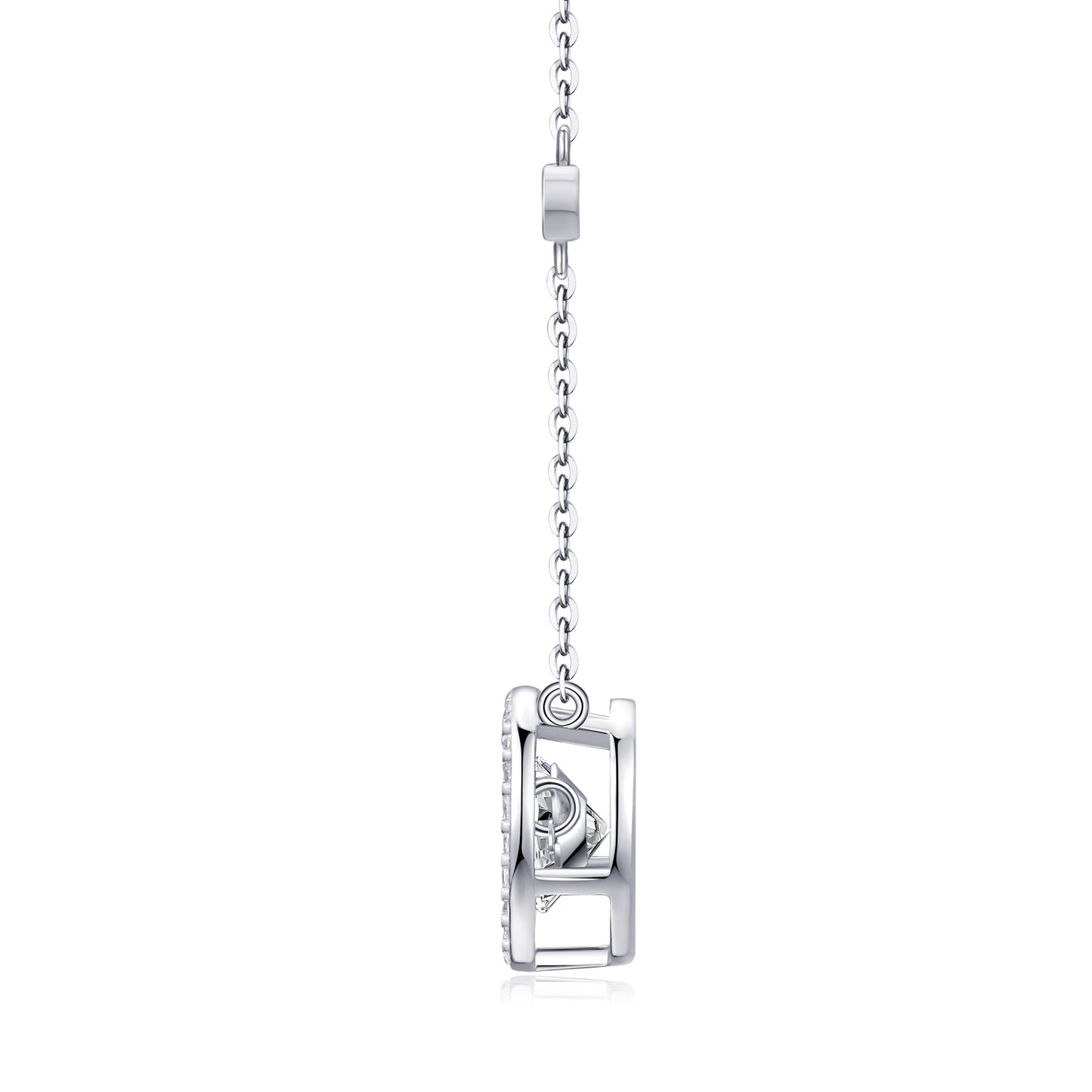 Mobius - A Fashionable And Luxurious Diamond Jewelry Piece Set With 1-carat Moissanite S925 Sterling Silver And Platinum-plated Pendant