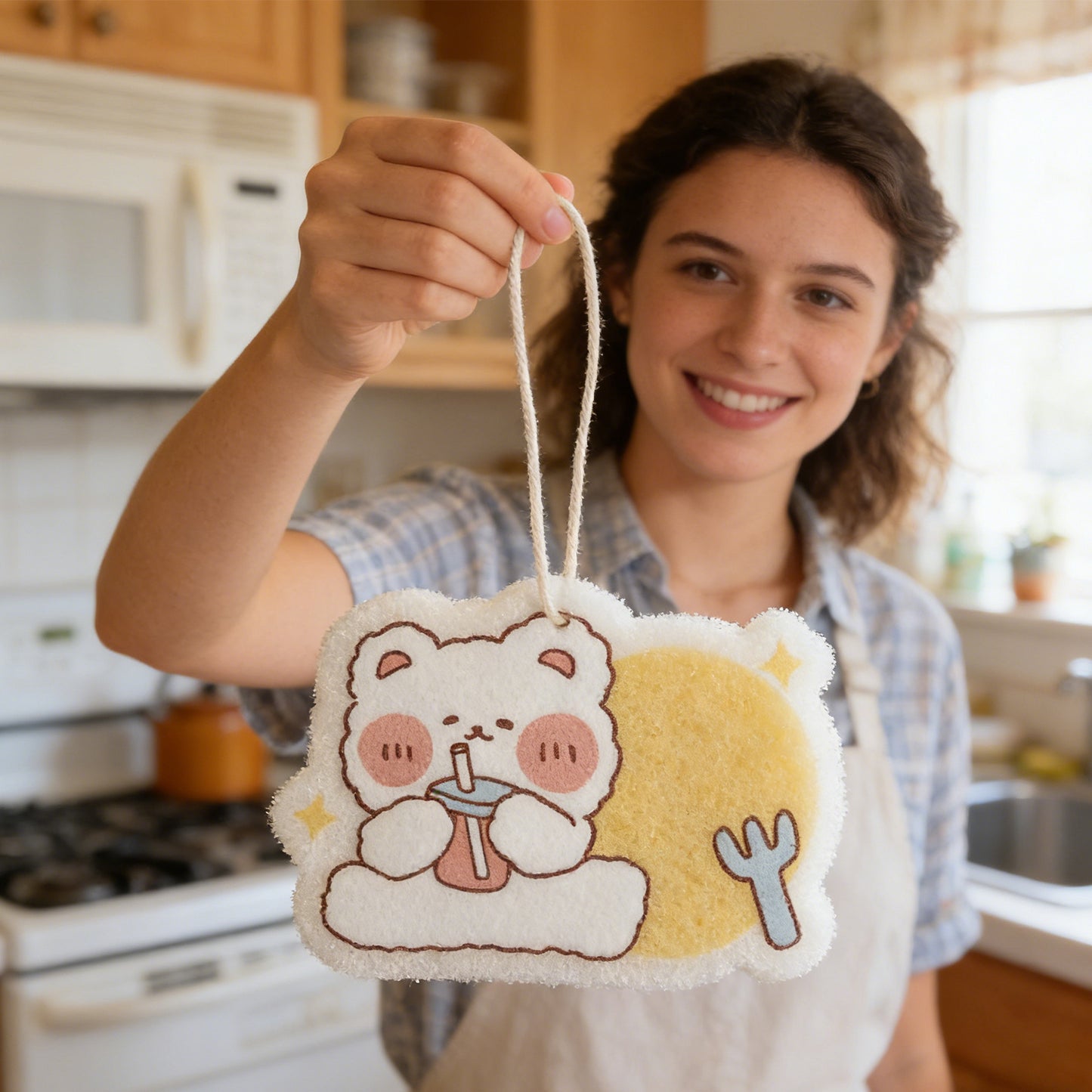 Cute Bear Dishwashing Sponge