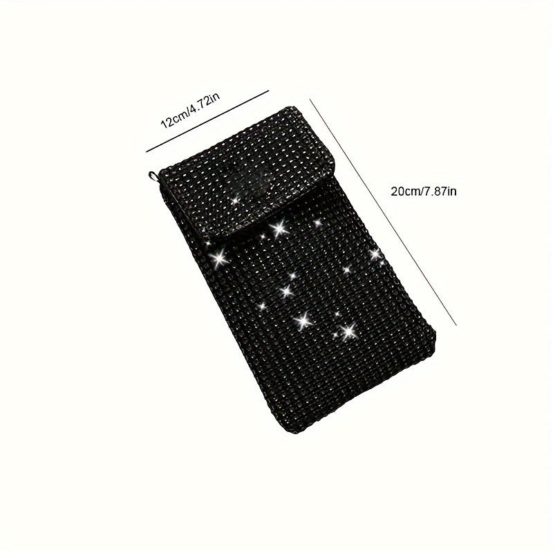 Women's Crossbody Bag Glitter Rhinestone Evening Bag Purse Sequin Wedding Handbag Cell Phone Purse Wallet