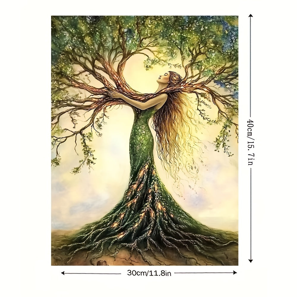 Room Decor 1pc Tree Of Life Canvas Art Print, Wooden Framed Nature-Inspired Wall Decor For Living Room, Bedroom, Office, Cafe - Unique Gift Idea, Creative Home Decoration--Selling On Temu Is Prohibited
