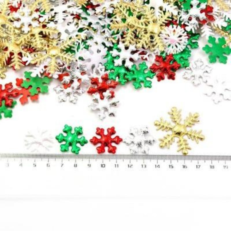 200 Snowflake Flat Decorations For Handmade Card Making