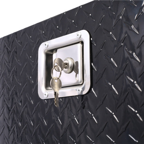 29inch Aluminum Tool Box, heavy Duty Truck Bed Tool Box, outdoor Trailer Pickup Storage Tool Box,RV Storage Organizer,underbody Box W Lock Keys,black 29x16.5x18.5inch