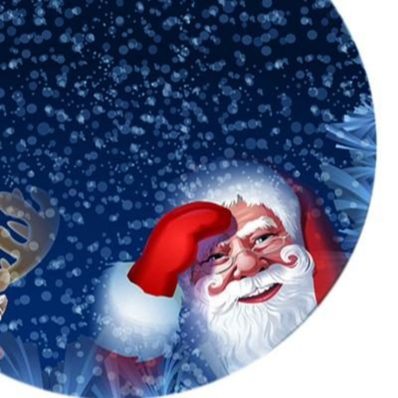 Elastic Edge Fits Santa Claus Christmas Tablecloth