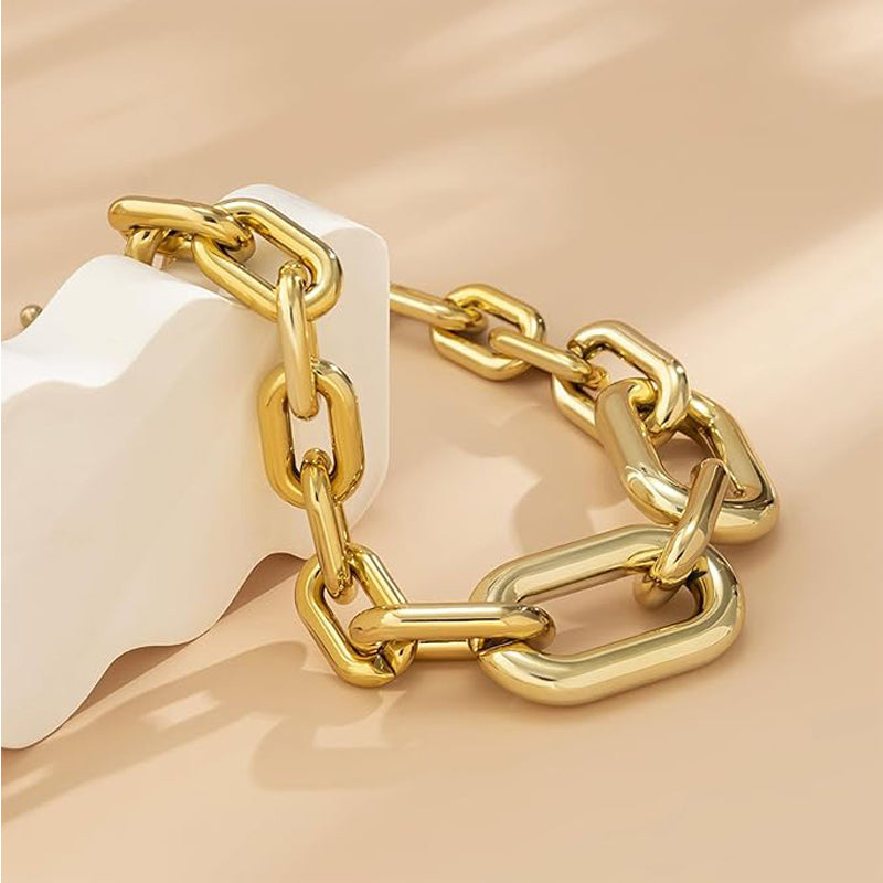 Necklaces For Women, Gold Chain Necklace Chunky,Necklace Link Chain Choker Vintage Heavy Metal Thick Chain