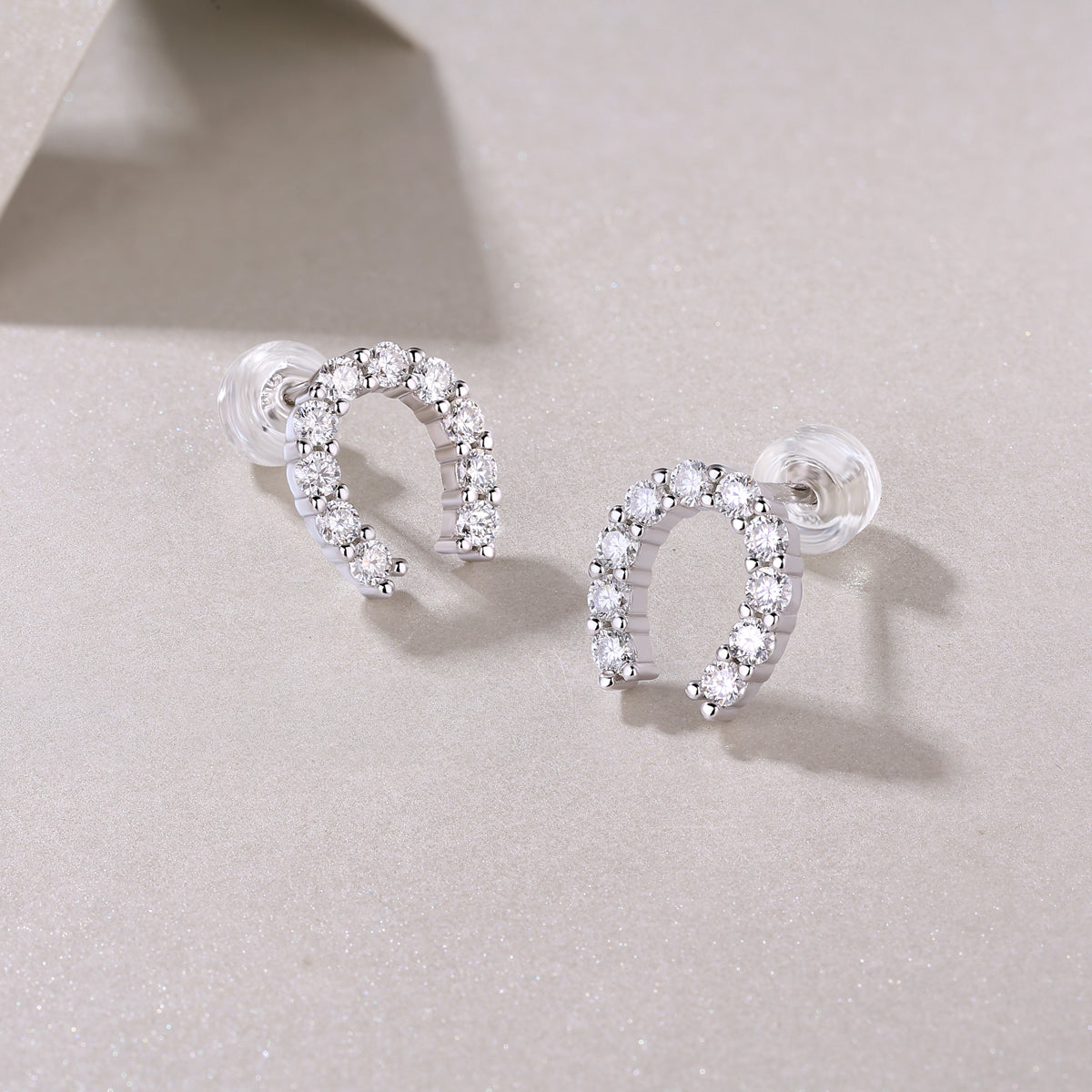 1Keep Happiness Diamond Set Moissanite Silver Earrings Luxury Fashion Diamond Earrings Stud Earrings Prohibit TikTok sales