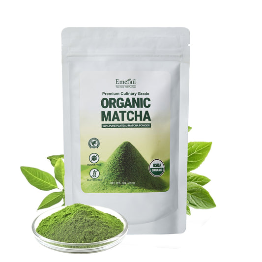 Only Self Pickup-Emerail Premium Culinary Grade Organic Matcha Green Tea Powder,Premium Unsweetened,100 Pure Matcha Powder,Smoothies,and Baking 70g 2.5oz