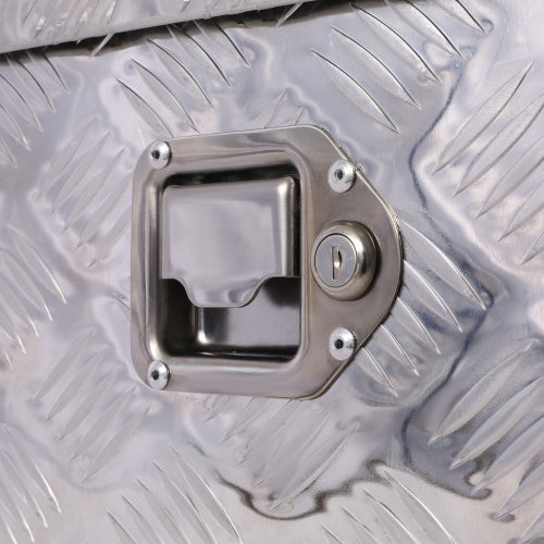 39inch Aluminum Tool Box ,heavy Duty Truck Bed Tool Box, outdoor Trailer Pickup Storage Tool Box,RV Storage Organizer,underbody Box W Lock Keys,silver 39x13x10inch