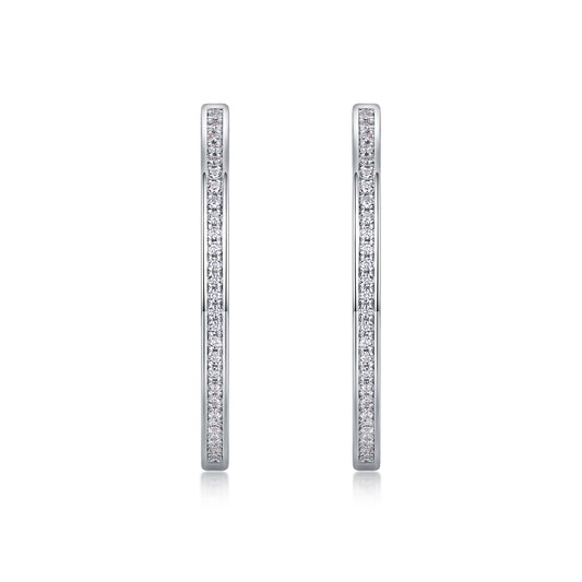 Born Female Master Luxury Fashion Diamond Earrings Stud Inlaid With Mosan Diamond Silver Jewelry