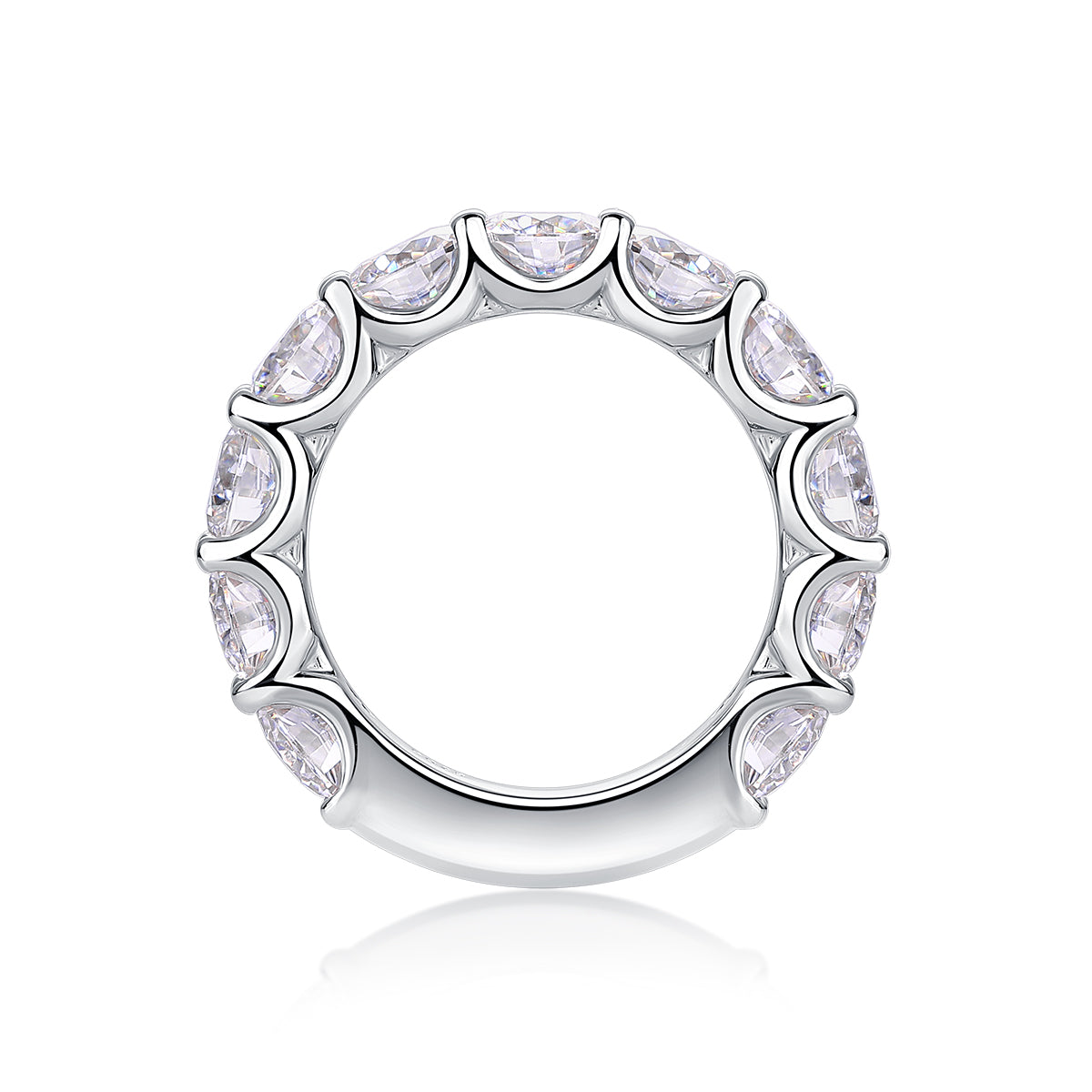 Dazzling Moments - A Fashionable And Luxurious Jewelry Accessory Set With Moissanite S925 Sterling Silver And Platinum-plated Diamond