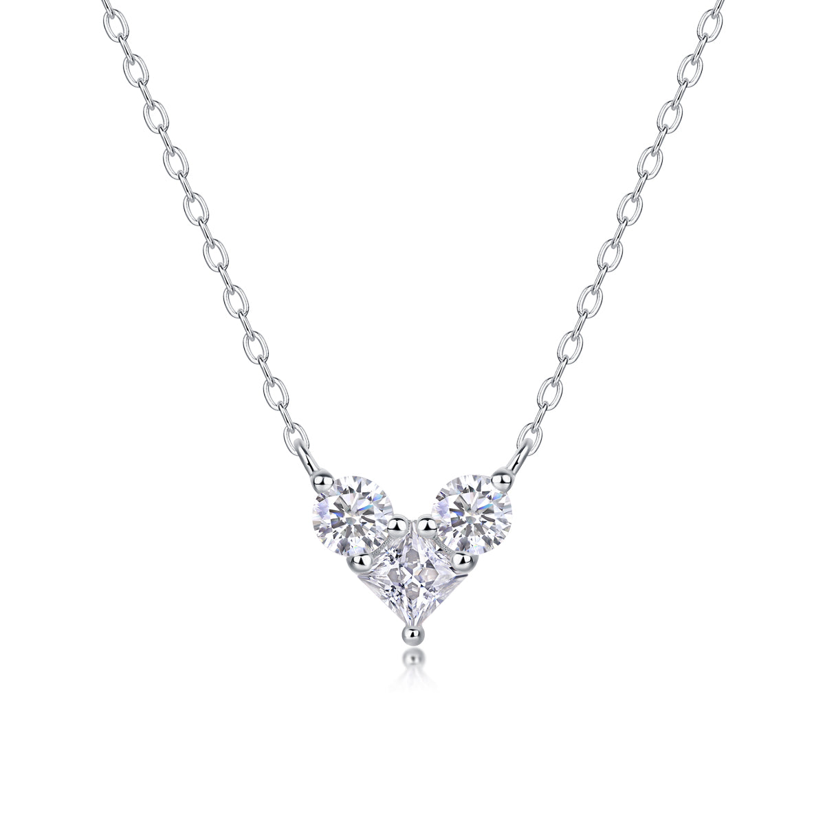 Love In The Present - A Fashionable And Luxurious Diamond Jewelry Pendant Set With Square Moissanite S925 Sterling Silver
