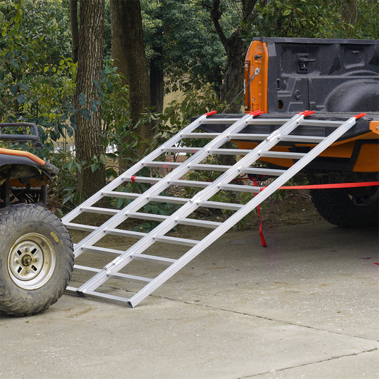 Tri-Fold Aluminum Loading Ramp 1500 Lbs 77in X 54in For Tractors ATVs UTVs