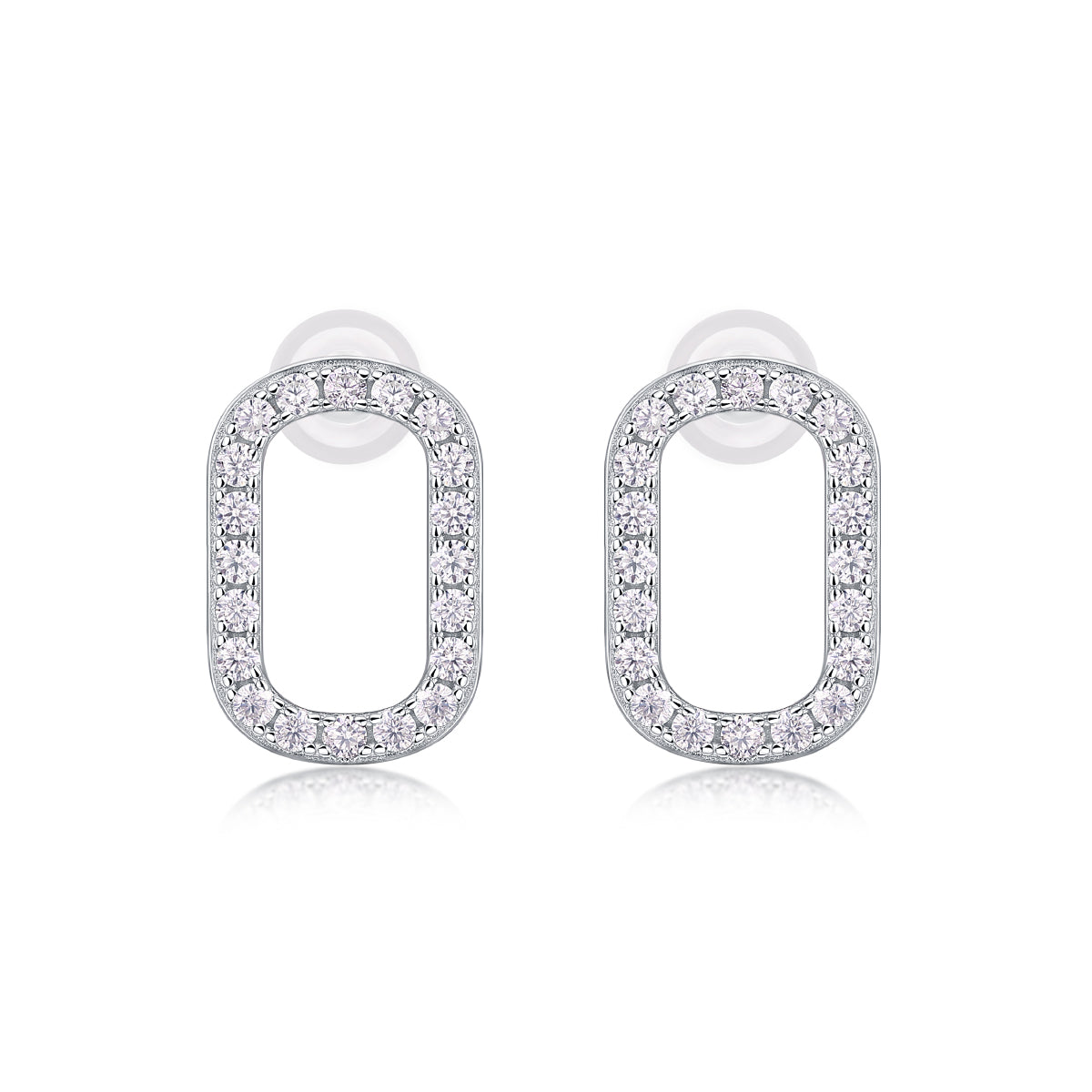 1Return To Simplicity - Fashionable, Trendy And Affordable Jewelry Set With Moissanite S925 Sterling Silver And Platinum-plated Stud Earrings Prohibit TikTok sales