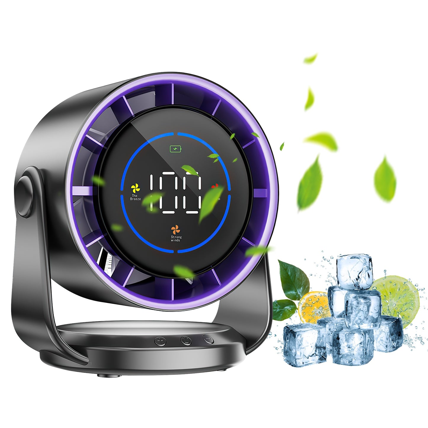 1Pc Desk Fan Battery Operated Wall Mounted Fan Rechargeable Mini Desk Fan With Tilting Angle For Home Office Travel