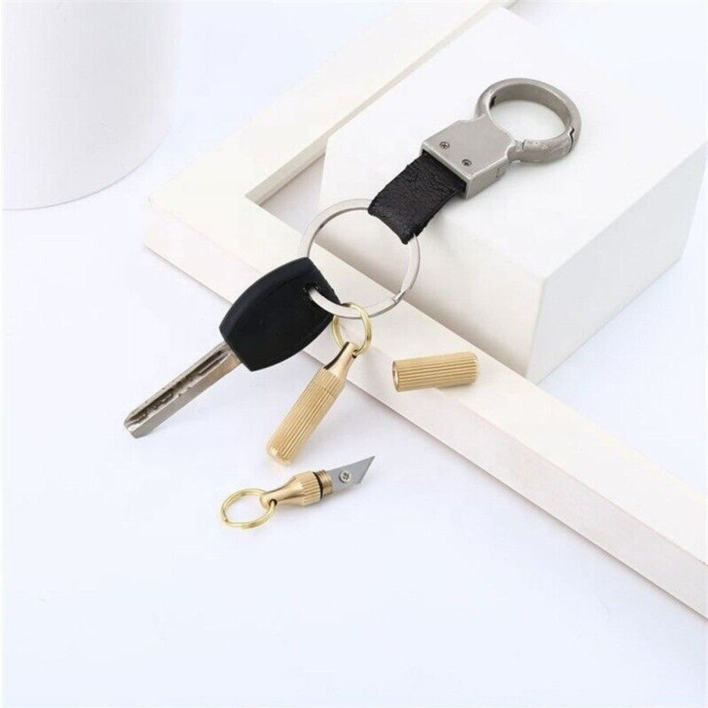 2PCS Stainless Steel Mini Pocket Knife - Leaf-Shaped Portable Capsule Knife With Keychain, Handcrafted Wooden Handle For Outdoor Camping, Fishing & Daily Use