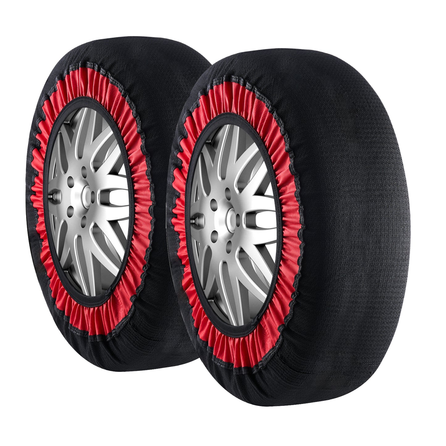 2PCS Thickened Snow Socks For Tires Snow Traction Tire Cover-Extra Large
