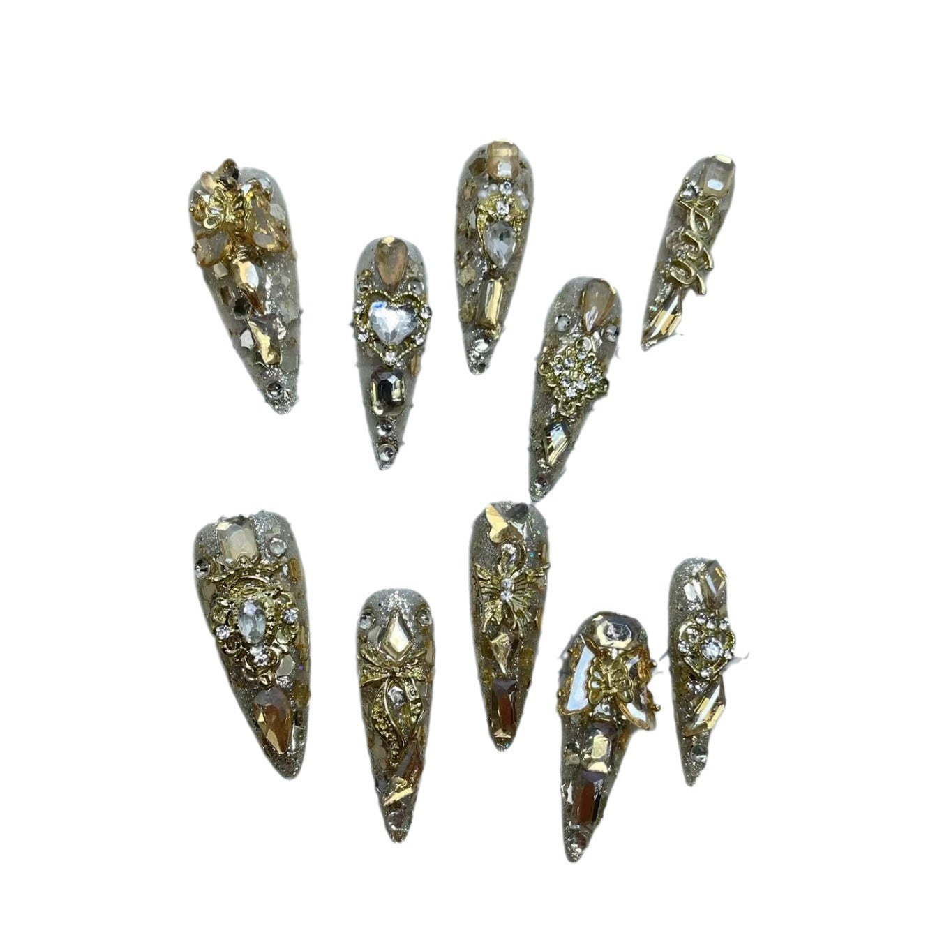 Handmade Wear Nail Luxury Elegant Advanced Heavy Industry Long Manicure