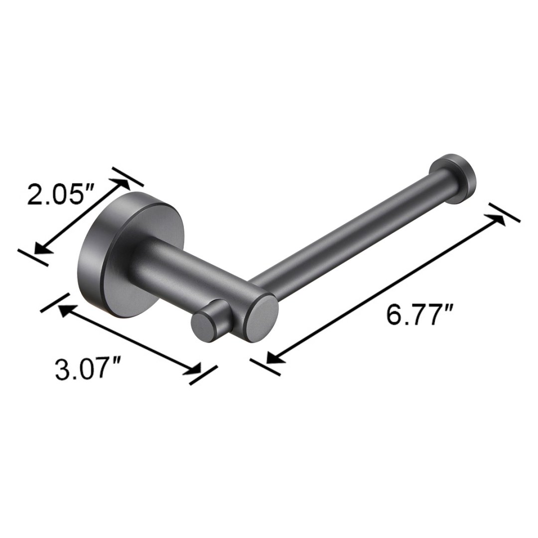 Toilet Paper Holder Gun Grey Thicken Space Aluminum Toilet Roll Holder For Bathroom, Kitchen, Washroom Wall Mount