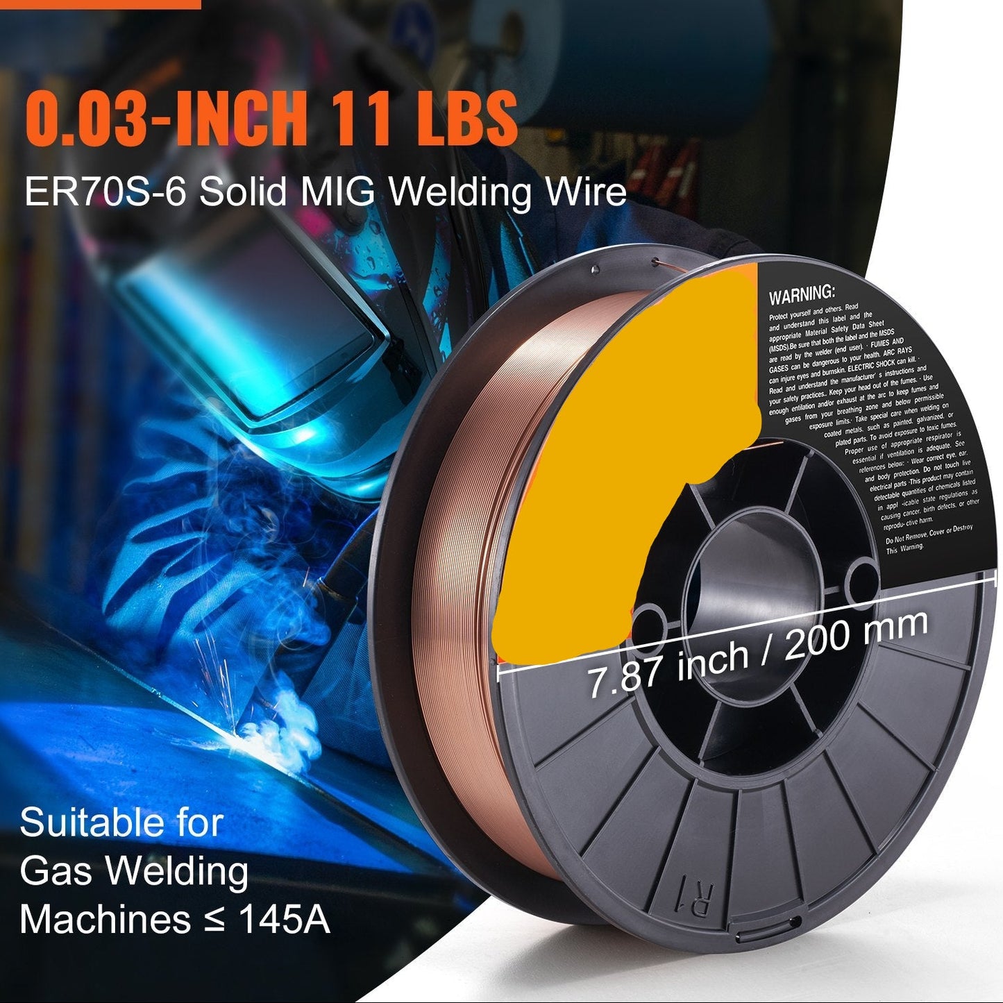 Solid MIG Welding Wire ER70S-6 0.03-inch 11LBS Mild Steel MIG Welding Wire