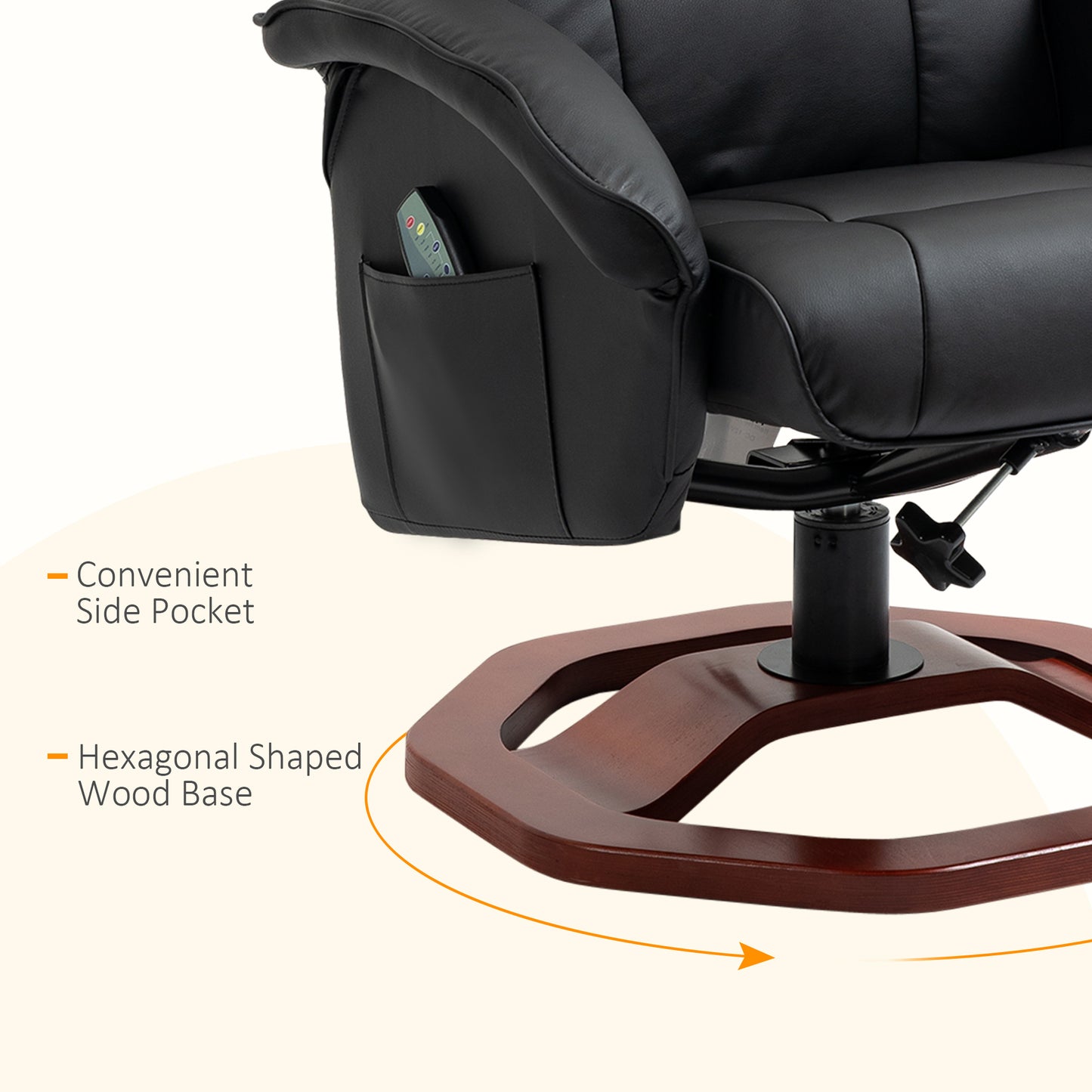 Massage Recliner Chair with Ottoman