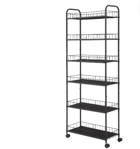 Layer Storage Car Line Slim Shelves With Wheels