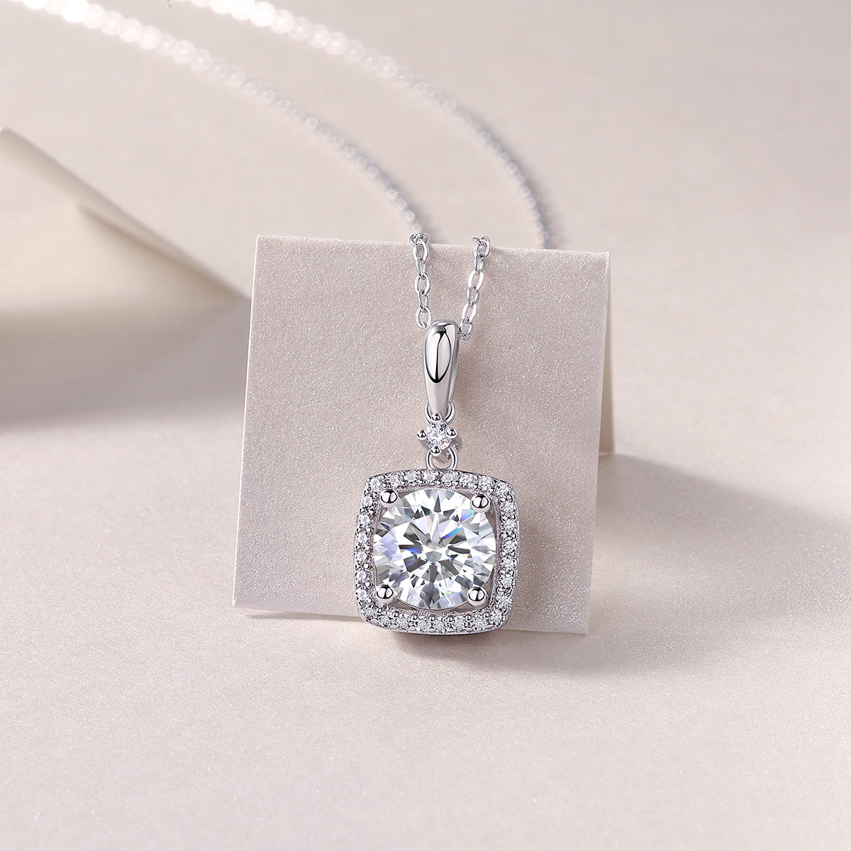 1Innocent Mary Luxury Fashion Diamond Pendant Necklace Set With Mosan Diamond Silver Ornaments Prohibit TikTok sales