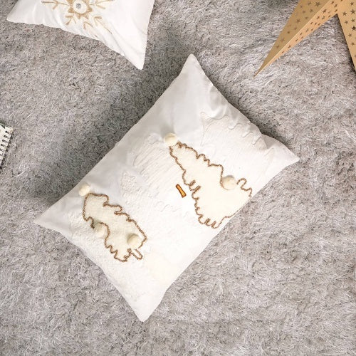 Polyester Pillow With Embroidery Work