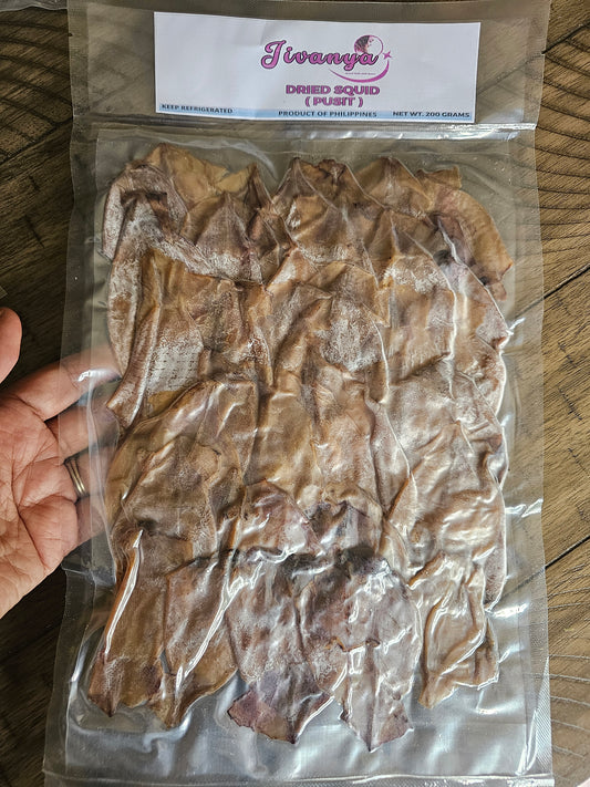 Jivanya Dried Pusit - Regular Squid - 200 grams - 7.05 oz