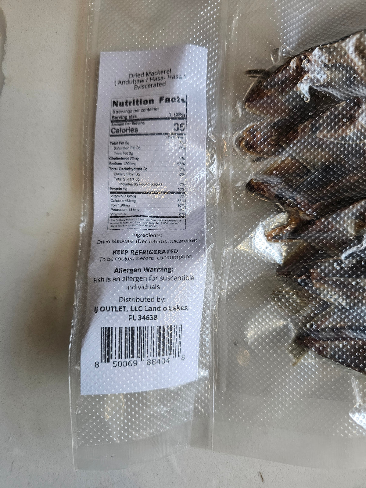 Jivanya Dried Anduhaw - Short Tail Mackerel - 200g - 7.05 oz