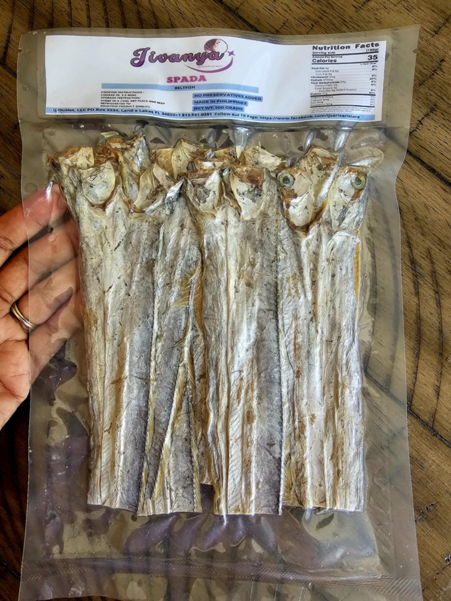 Dried Spada - Beltfish - 100/250 grams - 3.5/8.8 oz