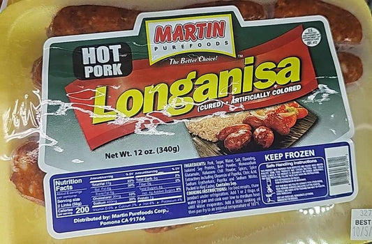 MARTIN PUREFOODS LONGANISA SWEET HOT PORK